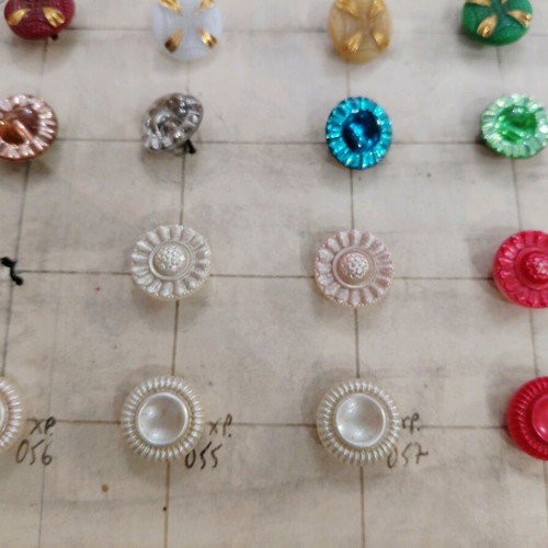 Vintage button sample book from the 1960s used