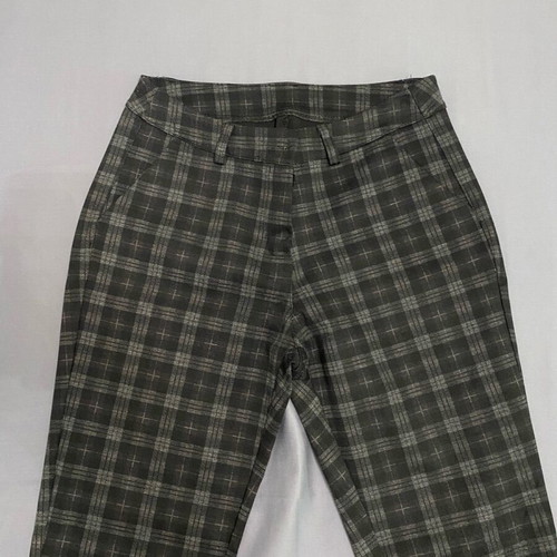 Women's checked pants like new, size M, black and gray