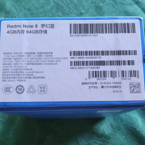 Xiaomi Redmi Note 8 64GB used, in very good condition