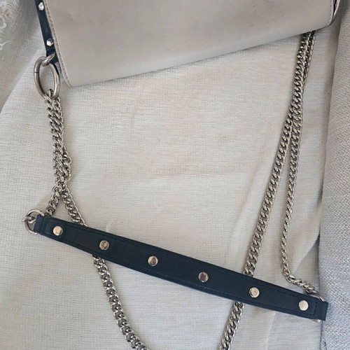 Guess shoulder bag like new, beige with black and metallic details
