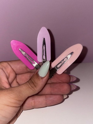 Backstage hair clips set of 3 in pastel colors new