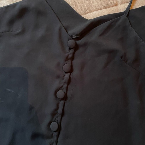 Blouse with buttons used, size s/m, black