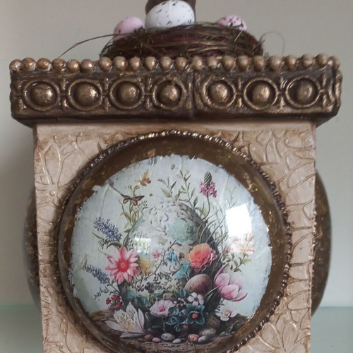 Decorative wooden box handmade new 15×14 cm