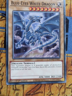Blue Eyes White Dragon κάρτα Yu-Gi-Oh! σαν καινούργιο, Version 1