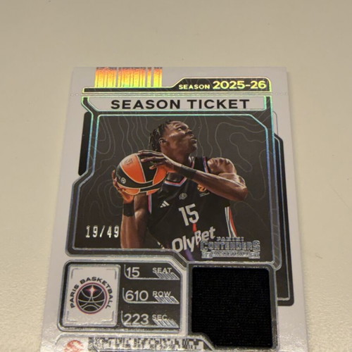 2025-26 Contenders EuroLeague Season Ticket Jersey Mouhamed Faye Red Foil 19/49