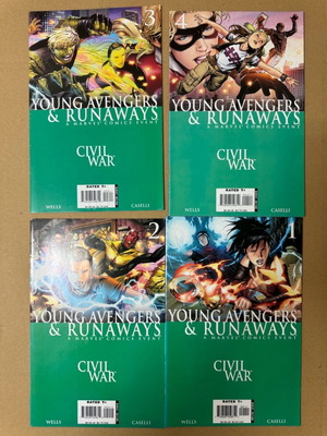 Marvel Comics Young Avengers and Runaways 4 issues like new, English