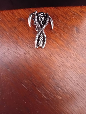 Pendant Haros with two sickles steel like new, silver