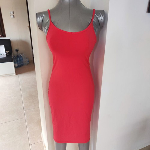 Bodycon dress like new, red, size S-M, viscose elastane
