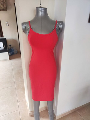 Bodycon dress like new, red, size S-M, viscose elastane
