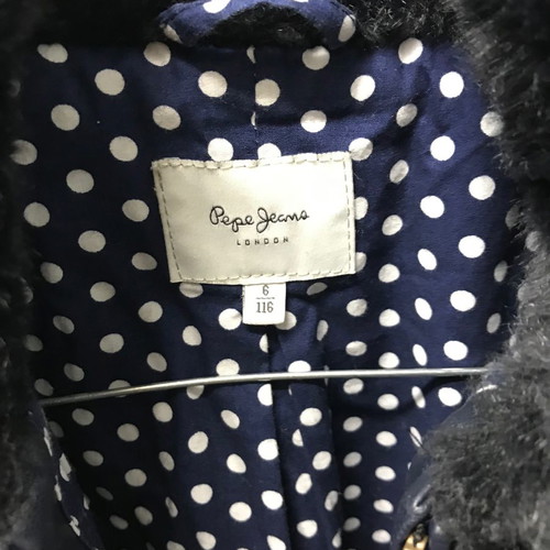 Pepe Jeans fur jacket and dress set used for girl 5-6 years old