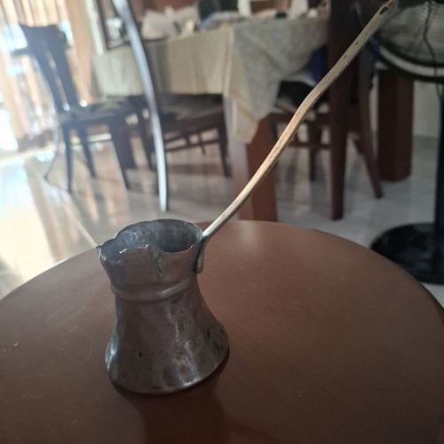 Small original bronze briki for one coffee