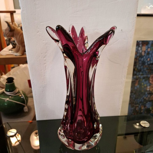 Vintage Murano glass vase like new, 70s