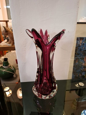 Vintage Murano glass vase like new, 70s
