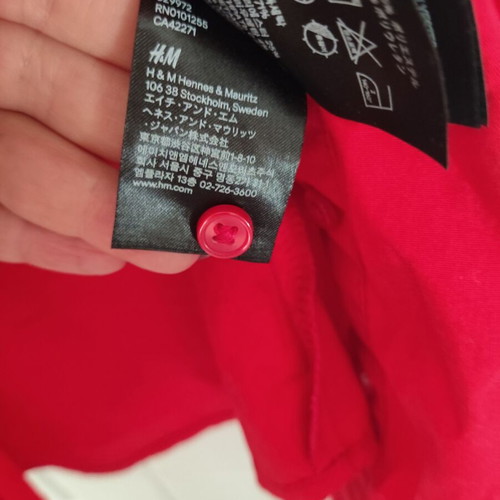 H&M Red Shirt Used, Spring/Fall, Size M