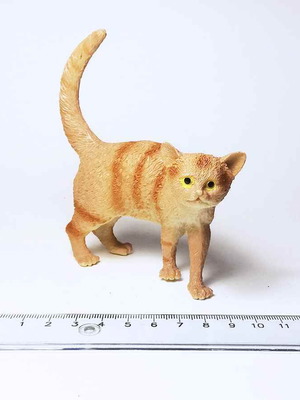 Cat plastic figure used, toy animal cat