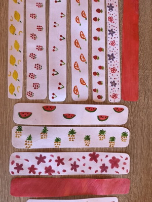 Hand-painted bookmarks set of 12 made to order with protective cover