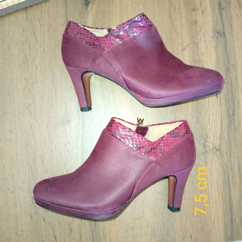 Mariamare heels new, size 36, 7.5 cm heel, burgundy