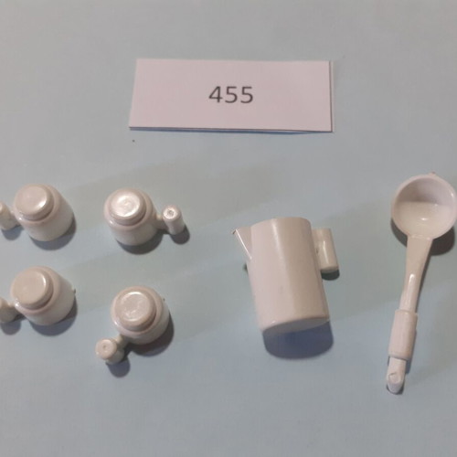 Playmobil white kitchen utensils set 455 like new