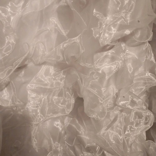 Wedding skirt with horizontal organza ribbon rows like new