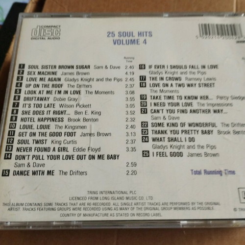 25 Soul Hits 4CD album like new, pack