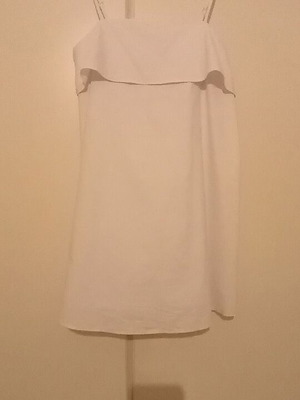 White mini dress H&M like new, balloon fit, size S