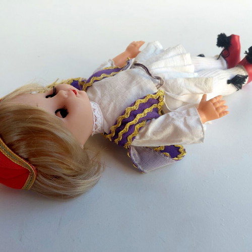 Tsolias Doll Greek Made 1970s, new