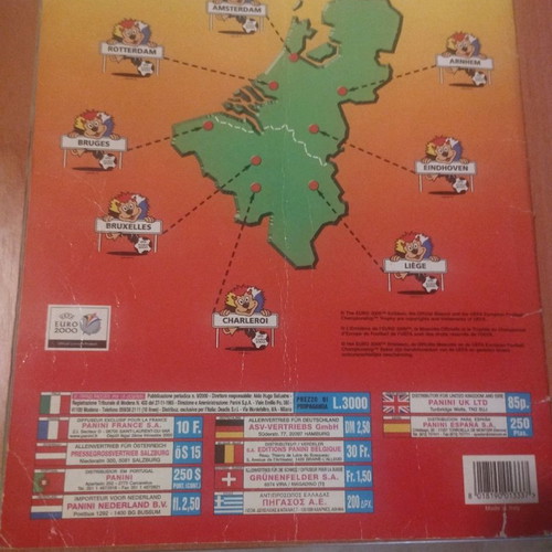 Euro 2000 Album used with stickers and notes