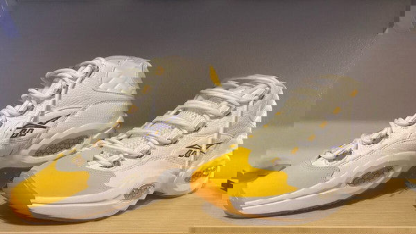 Reebok question mid yellow toe