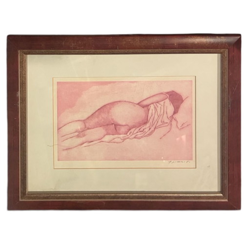 Two Lithographs by Fotis Mastichiadis "I Lithii" 1992 like new