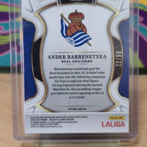 Ander Barrenetxea Pink Panini Select 2025-26 card like new
