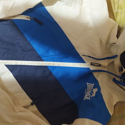 Lonsdale men's windbreaker jacket like new, white and blue, size S