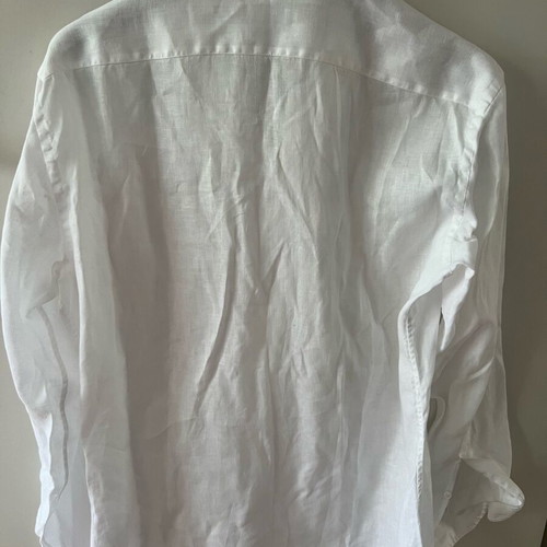 Brioni Ventiquattro Linen Shirt White Size L like new