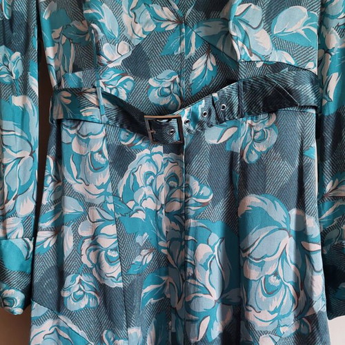 Karen Millen floral silk dress with removable belt, like new, size 38