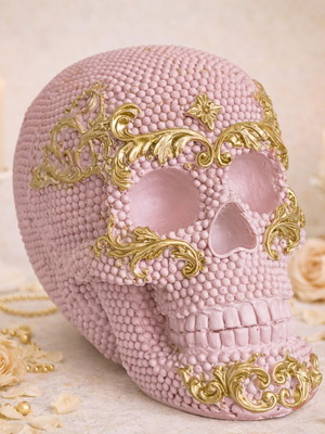 Decorative Gothic Skull Pink Baroque Temptation new