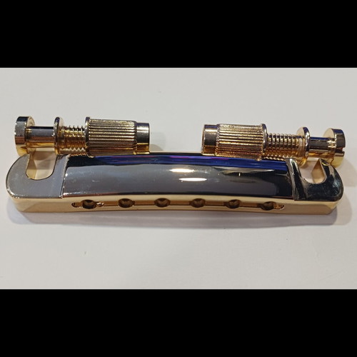 Stop Tailpiece guitar bridge, gold finish