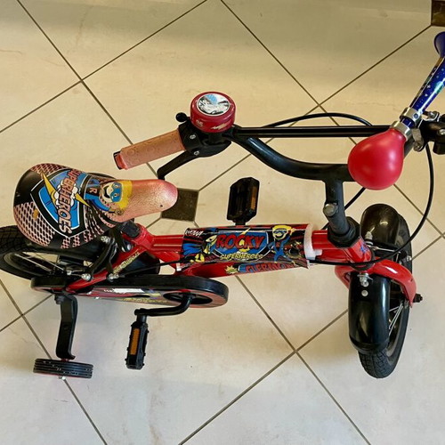 Clermont 12” kids bike, red, with training wheels