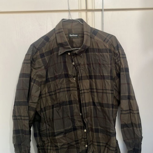 Barbour shirt used, size large, green