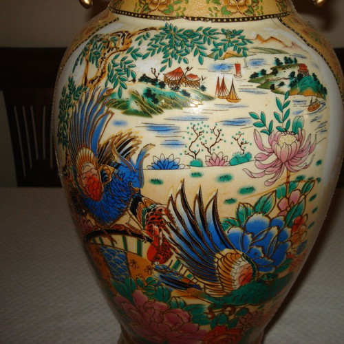 Large decorative floor vase used 60cm 21cm 3kg