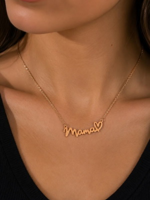 Mama pendant new, gold color, stainless steel