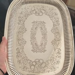 Silver-plated serving tray new with engraving