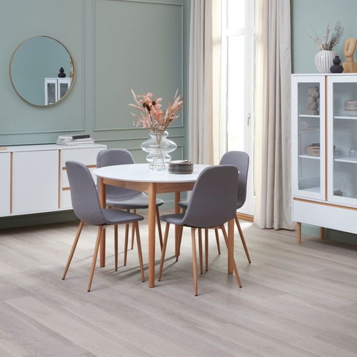 Dining chairs new fabric gray color