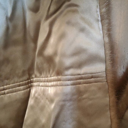 Etol mink fur like new, short cape coat beige