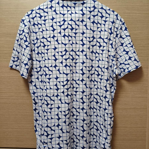Polo Cotton Doux size L like new, blue and white