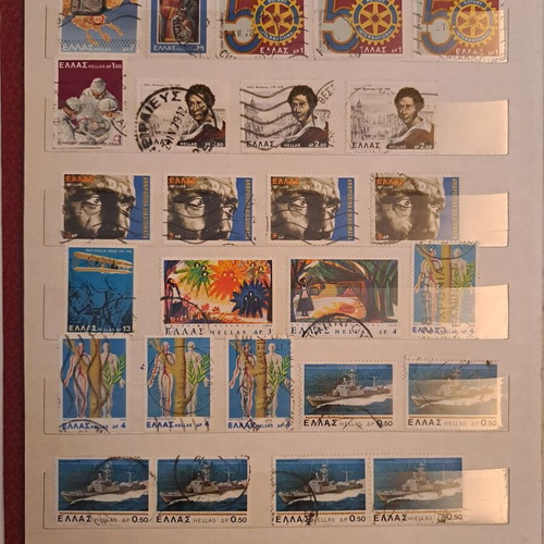 Greek stamps used, 145 sealed from 1978-1979
