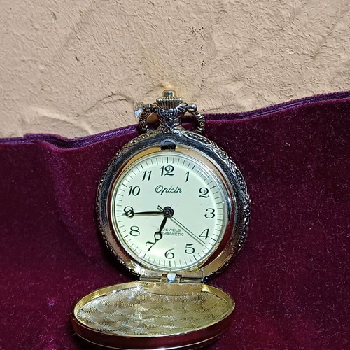 Opicin pocket watch like new, 17 jewels, wound, antimagnetic
