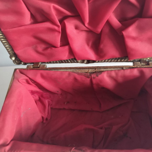 Vintage Italian metal jewelry box early 20th century