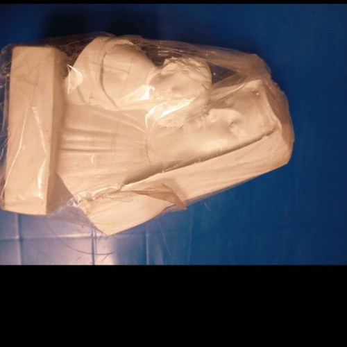 Virgin Mary with Christ gypsum new statue 15 cm height