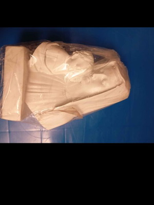 Virgin Mary with Christ gypsum new statue 15 cm height