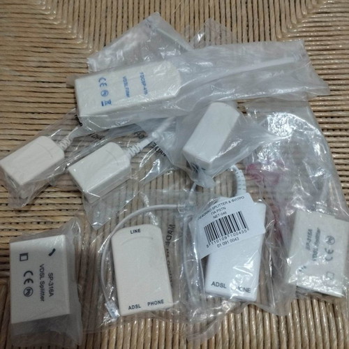 Adapters from line to ADSL and phone and from line to phone new with 12cm cable