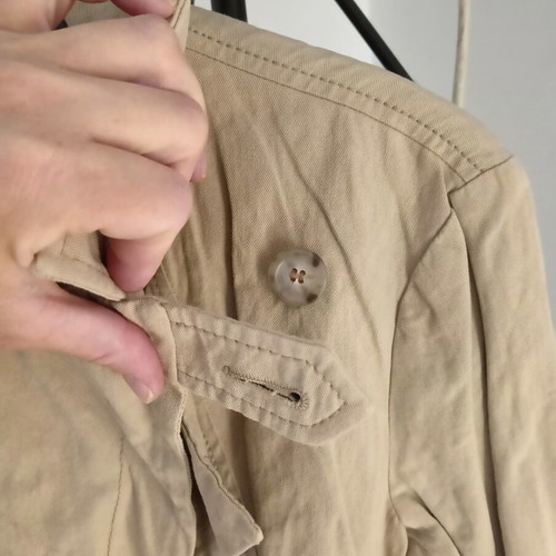 Women's jacket cotton beige like new, sizes small to large